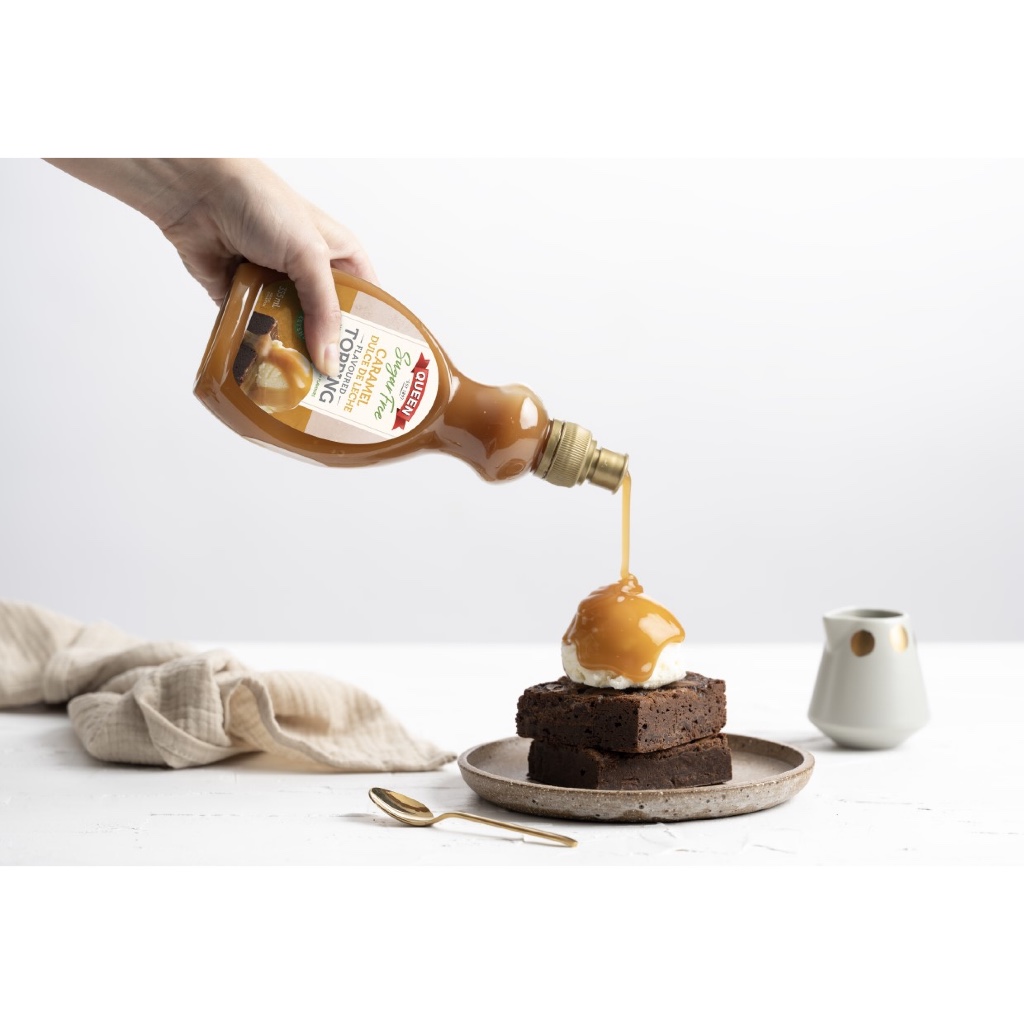 SỐT SOCOLA KHÔNG ĐƯỜNG Queen Chocolate Fudge Sugar Free Topping, 355ml