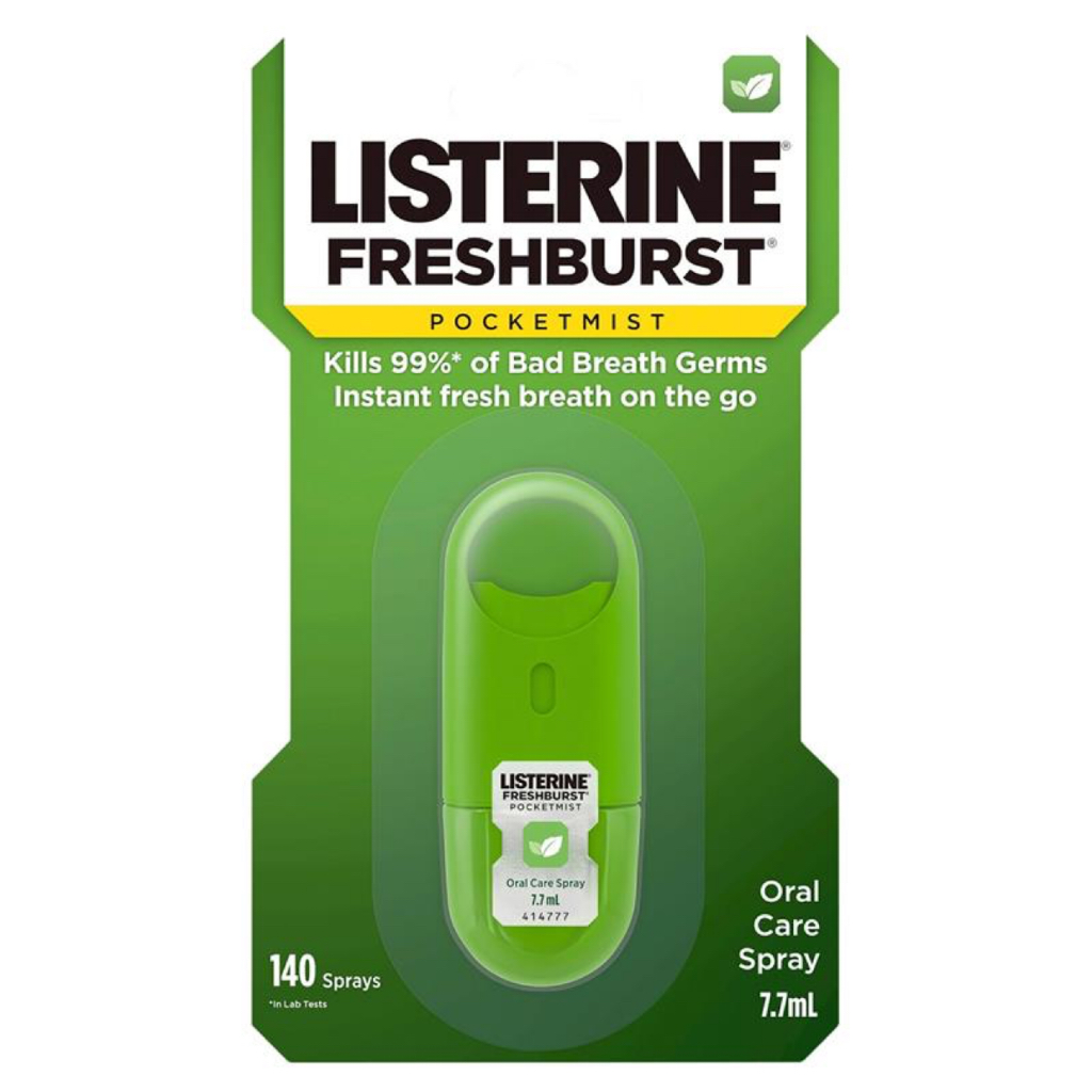 XỊT THƠM MIỆNG Listerine PocketMist Cool Mint / Freshburst, 7.7ml (140 lần xịt / Sprays)