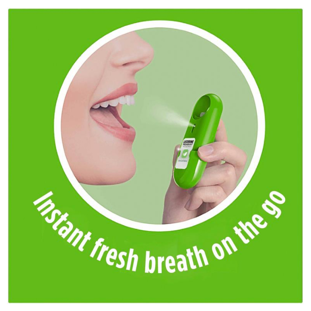 XỊT THƠM MIỆNG Listerine PocketMist Cool Mint / Freshburst, 7.7ml (140 lần xịt / Sprays)