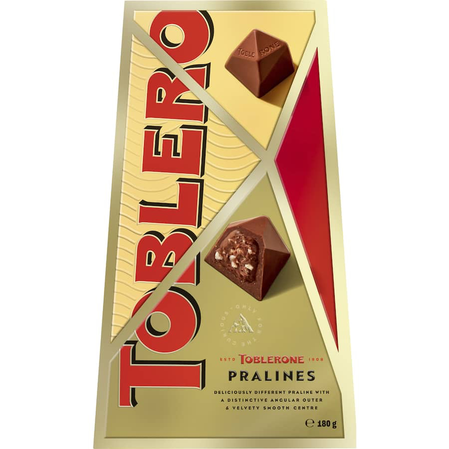 HỘP SOCOLA SỮA - HẠNH NHÂN Toblerone Pralines Almond Nougat - Honey, 180g