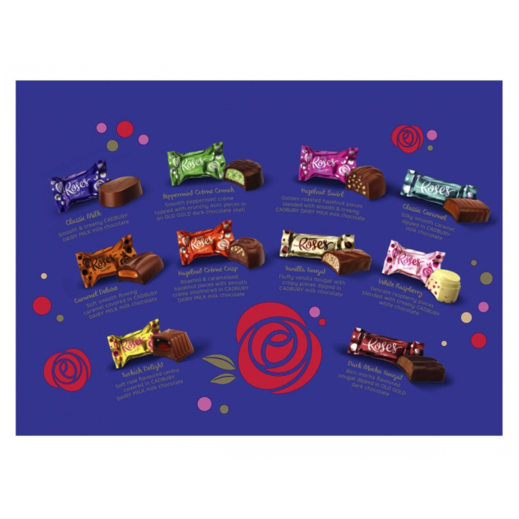 SOCOLA ĐEN / SỮA MIX NHIỀU LOẠI Cadbury ROSES, 150g