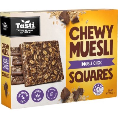 HỘP 5 THANH NGŨ CỐC SOCOLA Tasti Muesli Chewy, Choc Drizzle / Double Choc / Strawberry White, 175g