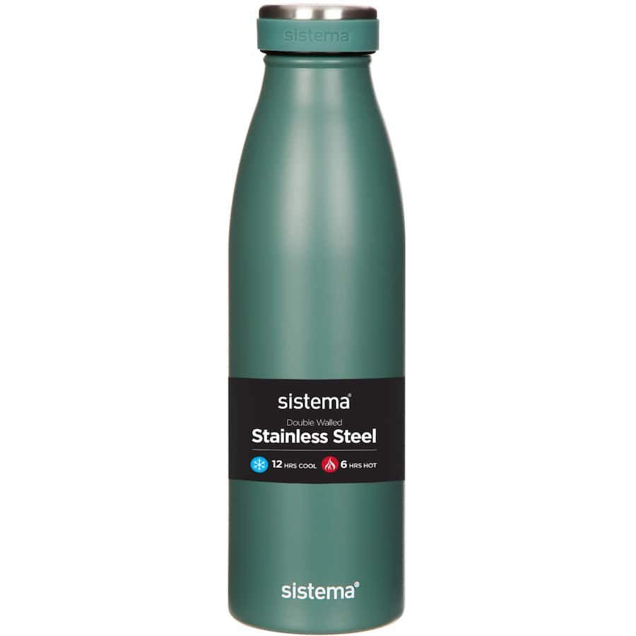 BÌNH GIỮ NHIỆT NÓNG & LẠNH Sistema Drink Bottle Stainless Steel, 2 LỚP THÉP KHÔNG RỈ, 500ml