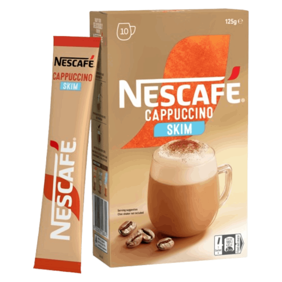 HỘP 10 GÓI Nescafe Cafe Menu Coffee Sachets Capuchino – Caramel – Hazelnut –  Mocha – Vanilla