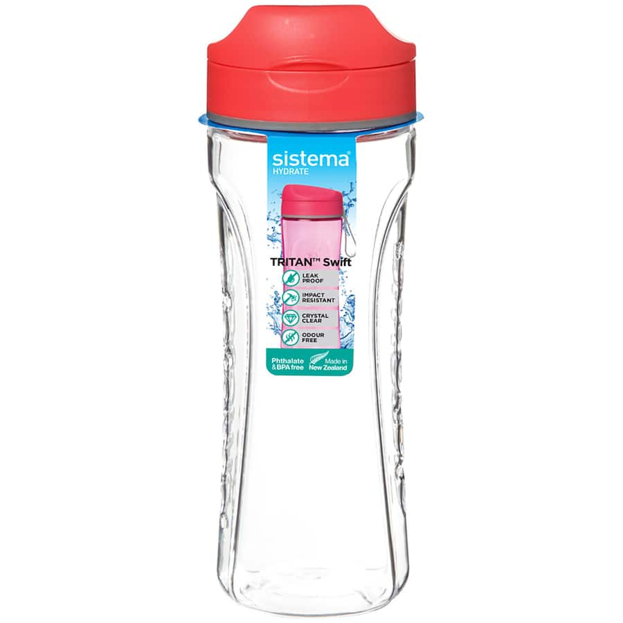 BÌNH NƯỚC THỂ THAO Sistema Tritan Swift – Twist ‘N’ Sip™ Vệ sinh & Tiện lợi, 600ml