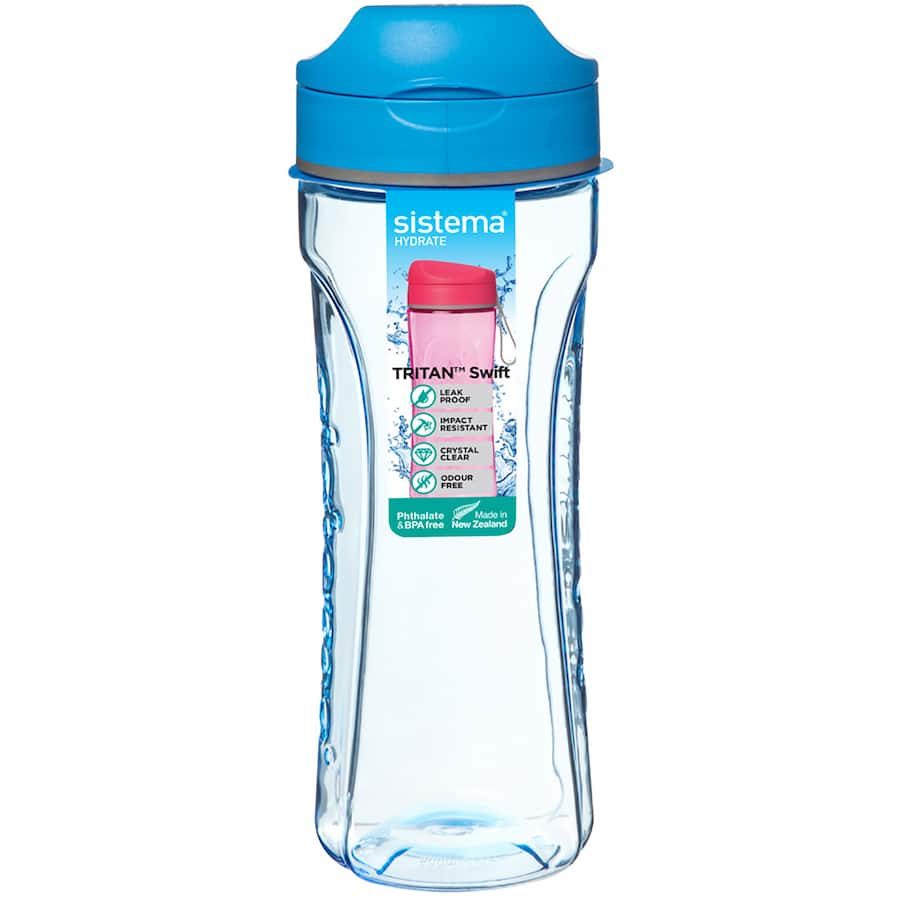BÌNH NƯỚC THỂ THAO Sistema Tritan Swift – Twist ‘N’ Sip™ Vệ sinh & Tiện lợi, 600ml