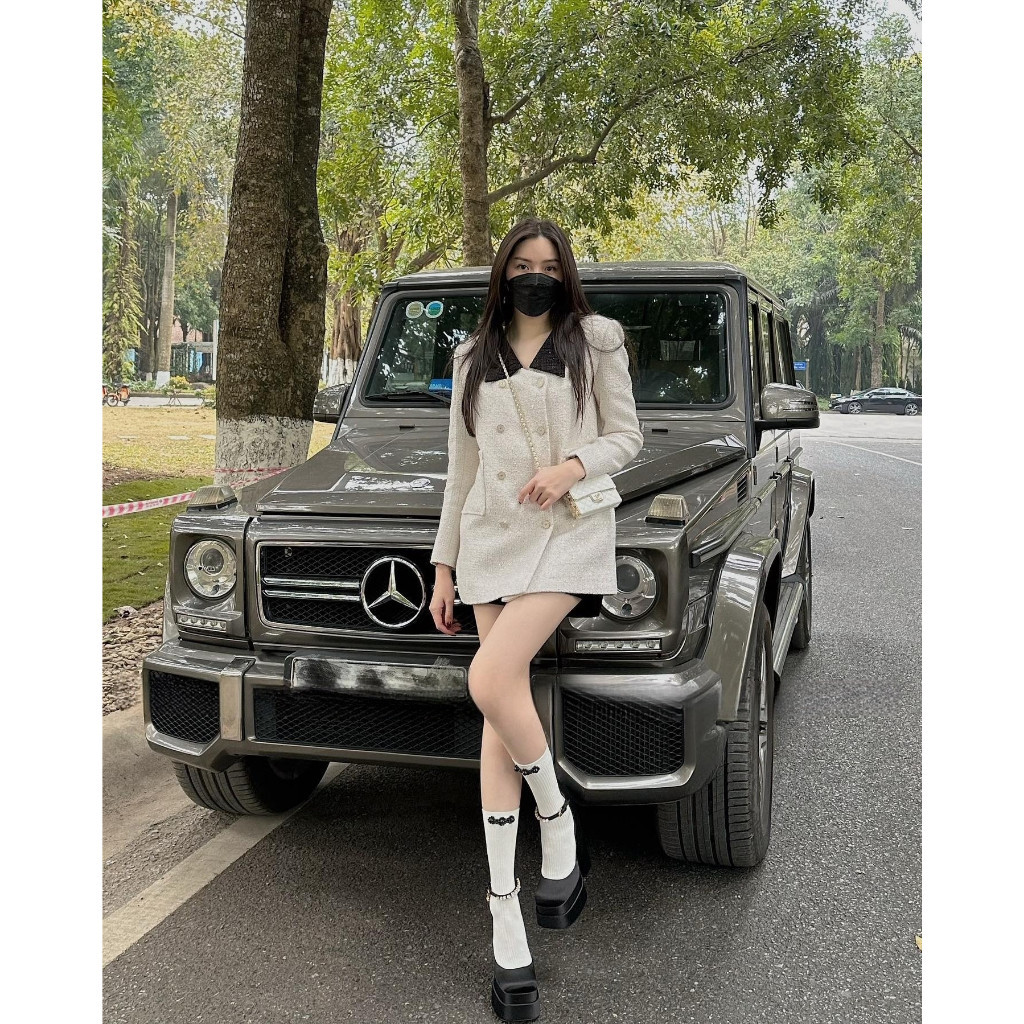 Áo dạ tweed nữ Chililuu chất tweed cao cấp kiểu dáng giấu quần phong cách ulzzang sang chảnh