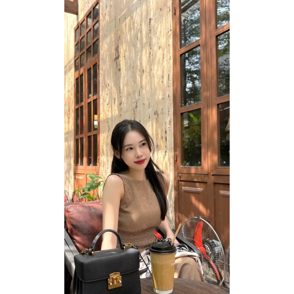 Đầm maxi nữ Chililuu váy dài cổ thuyền hở lưng sát nách chiết eo bo chun phong cách Hàn Quốc