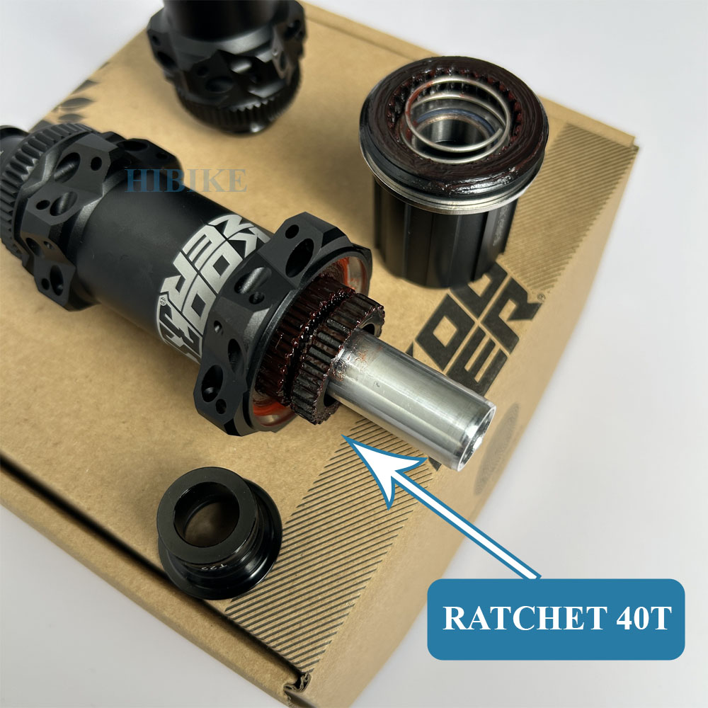 Bộ Hub KOOZER 350 Ratchet 40T 24 Lỗ - Phanh Đĩa Centerlock - Tăm Thẳng