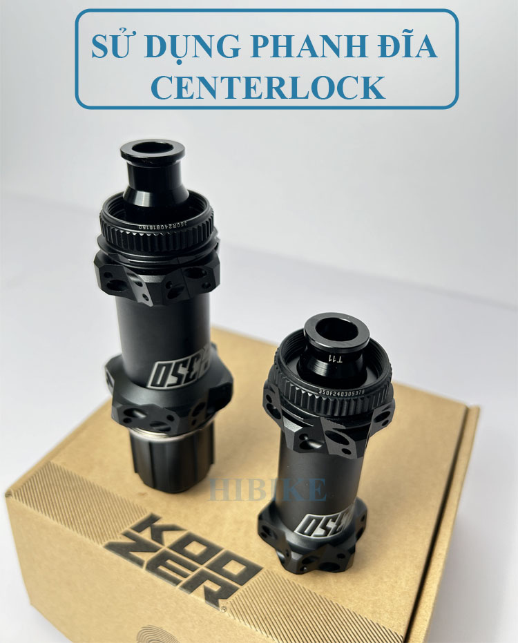 Bộ Hub KOOZER 350 Ratchet 40T 24 Lỗ - Phanh Đĩa Centerlock - Tăm Thẳng