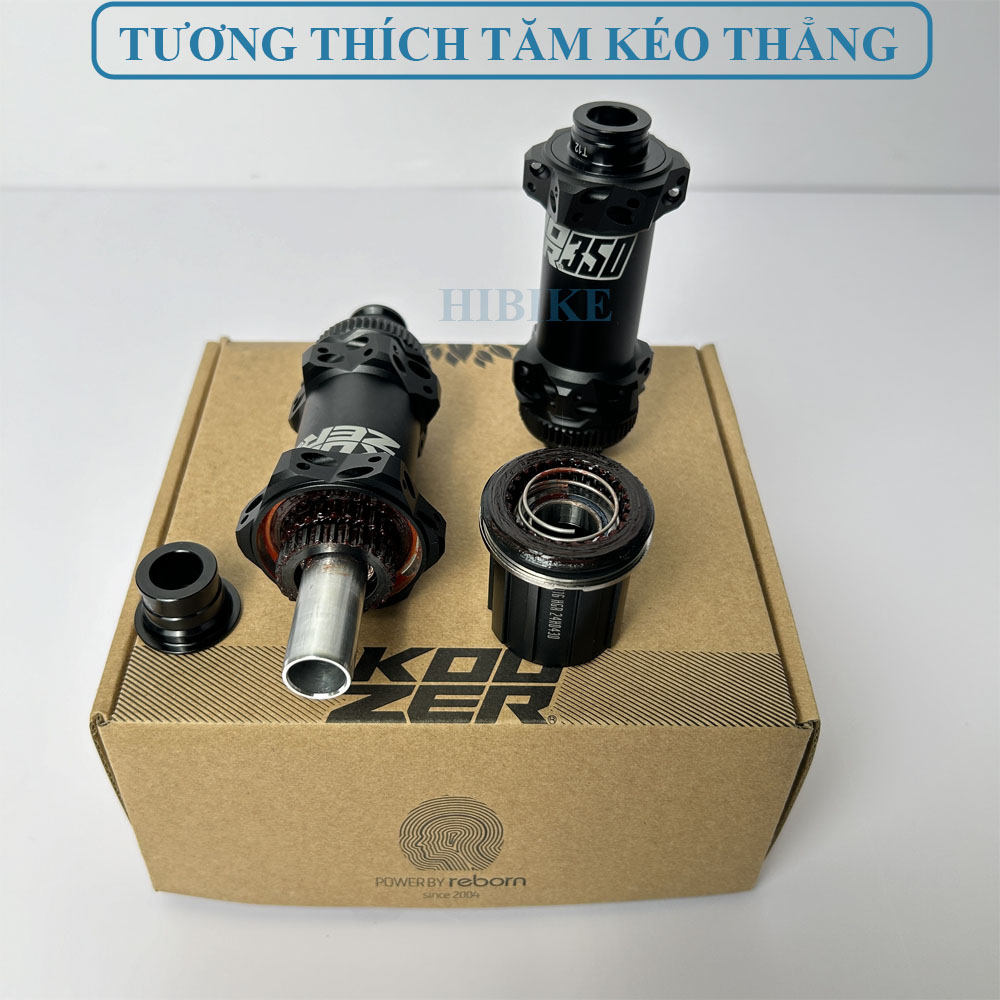 Bộ Hub KOOZER 350 Ratchet 40T 24 Lỗ - Phanh Đĩa Centerlock - Tăm Thẳng