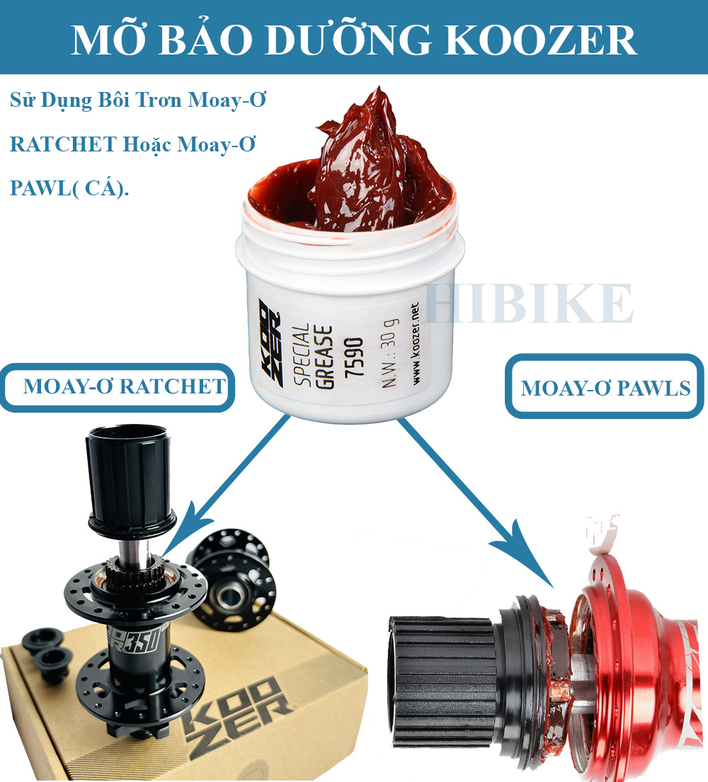 Mỡ Bảo Dưỡng Moay ơ RATCHET Hoặc PAWLS KOOZER 30G