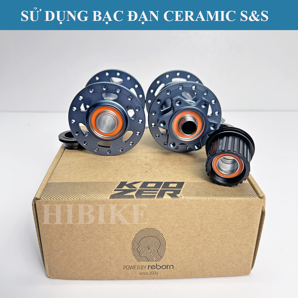 Bộ Hub KOOZER 350 Boost CERAMIC Ratchet 60T 32 Lỗ - Phanh Đĩa 6 ốc