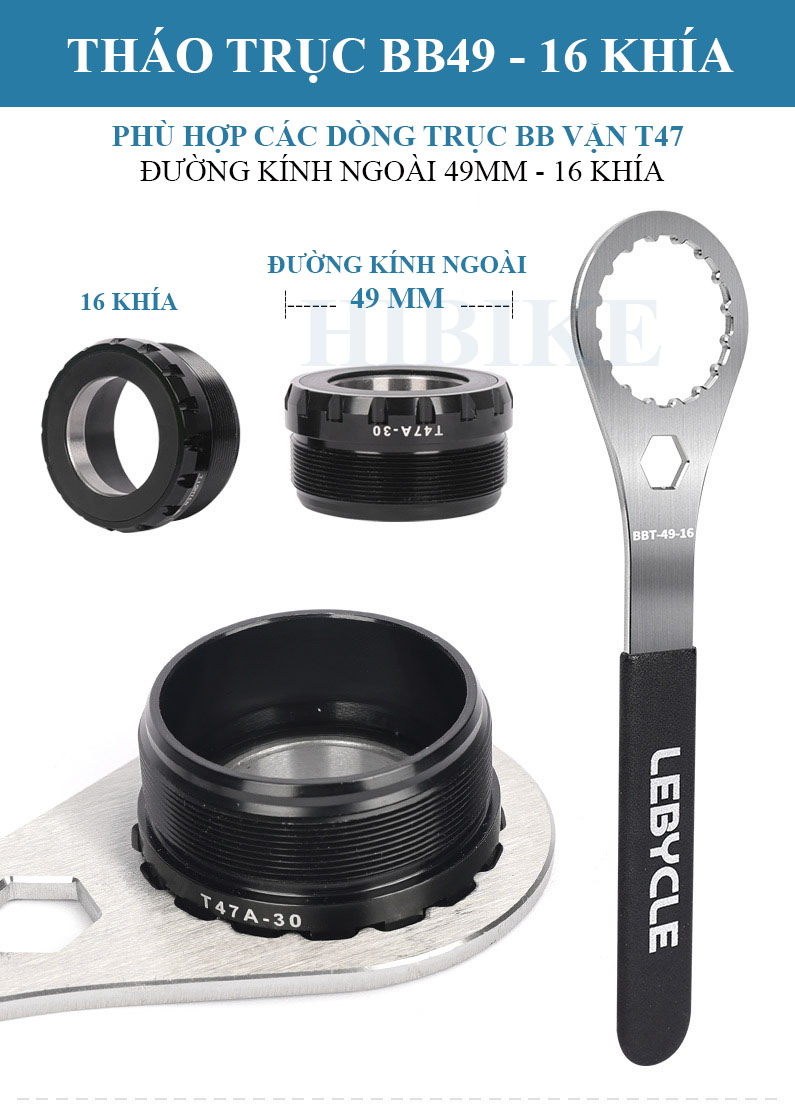 Dụng Cụ Tháo Trục Cốt Rỗng Xe Đạp LEBYCLE
