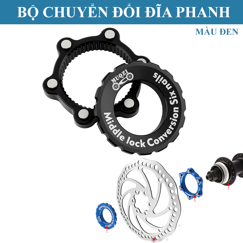 Bộ Chuyển Đổi Đĩa Phanh Hub Xe Đạp Centerlock Sang Phanh Đĩa 6 ốc MUQZI