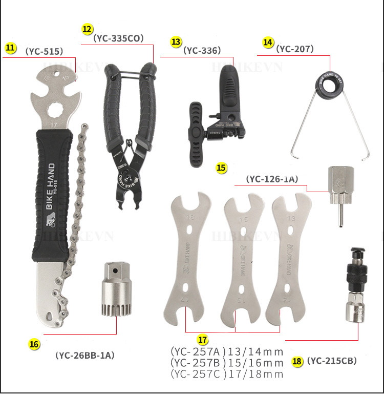 Bộ đồ nghề sửa xe đạp BIKE HAND YC-721