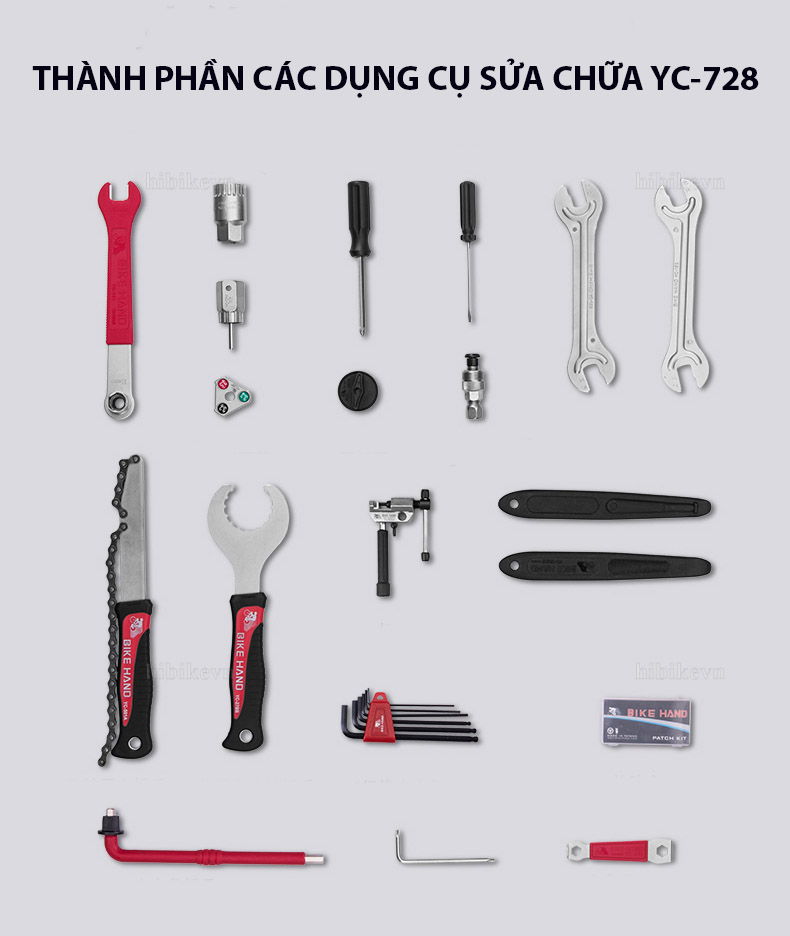 Bộ đồ nghề sửa xe đạp BIKE HAND YC-728