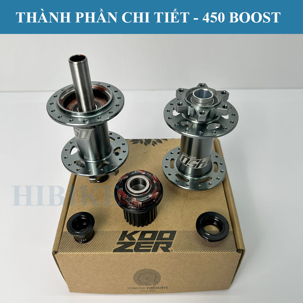 Bộ Hub KOOZER 450 Boost 32 Lỗ  6 Pawls - Phanh Đĩa 6 Ốc - Tăm Móc