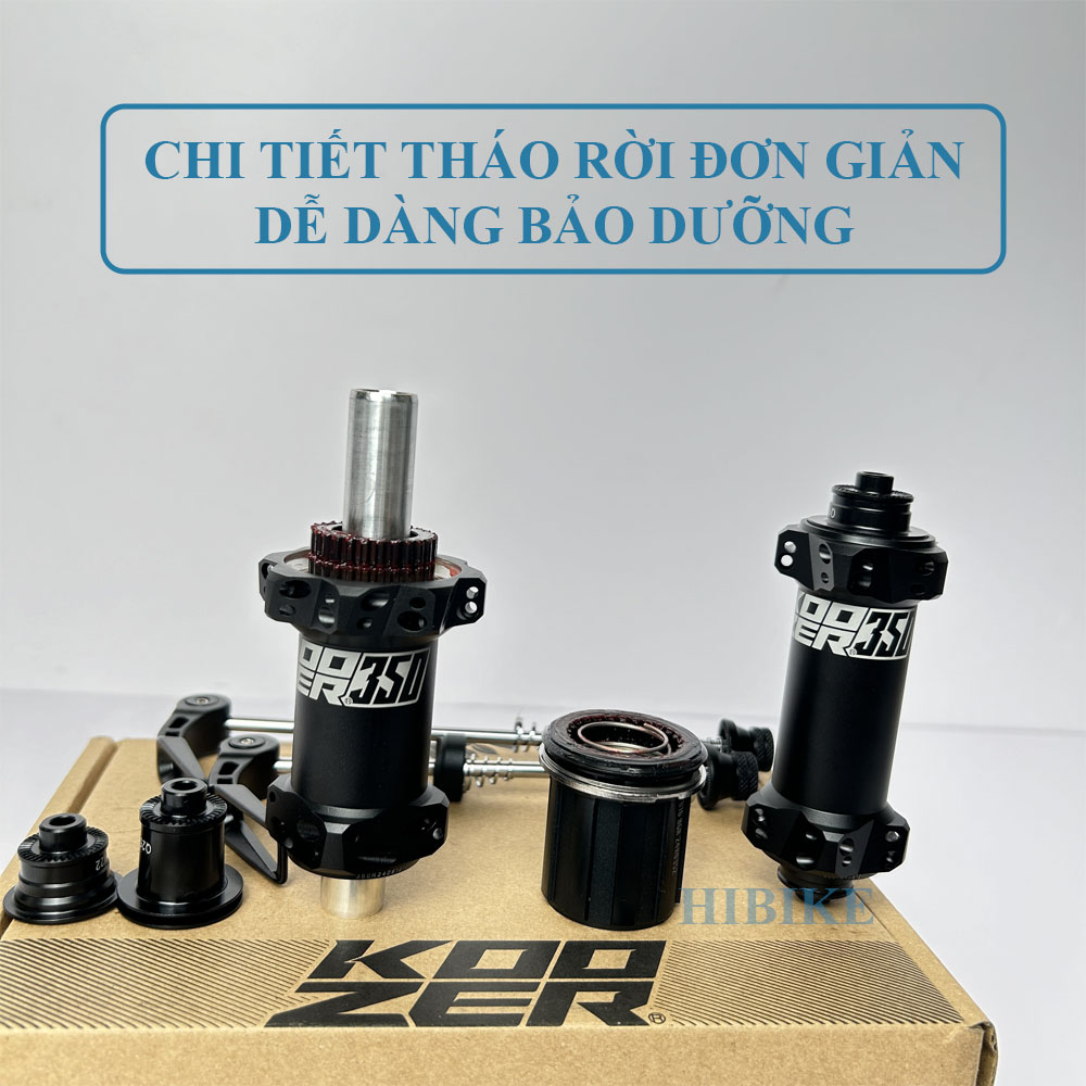 Bộ Hub KOOZER 350 Ratchet 40T 20/24 Lỗ - Phanh V - Tăm Thẳng