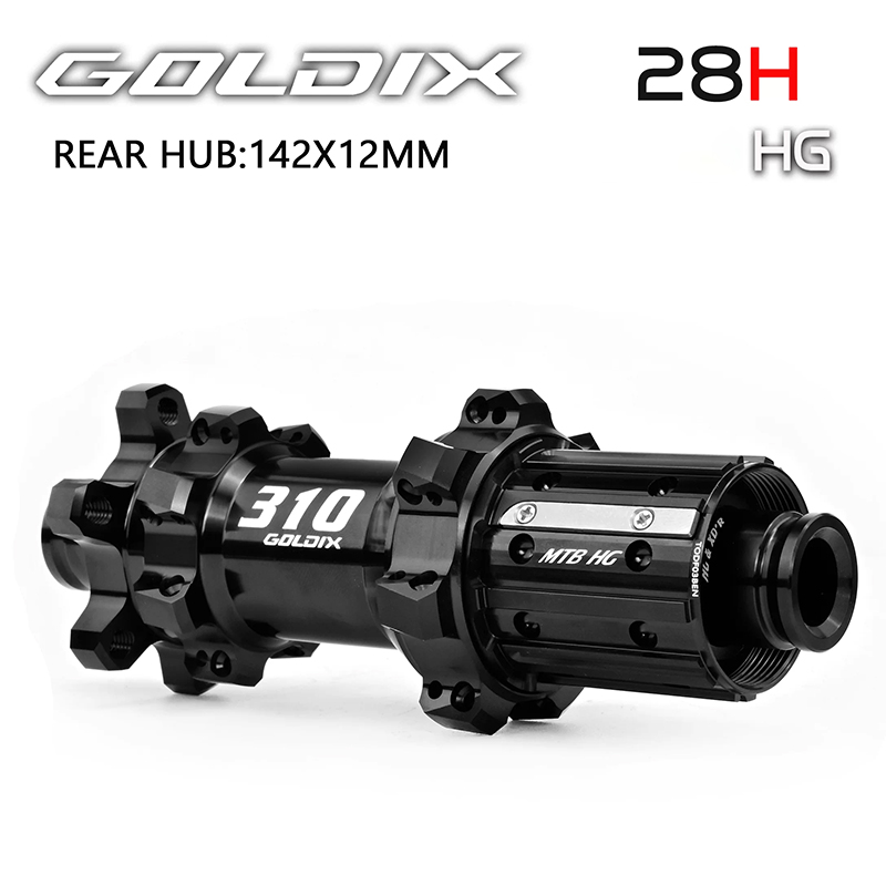 Bộ Hub GOLDIX M310 Ratchet 60t Hình Nón 28H - Phanh Đĩa 6 Ốc