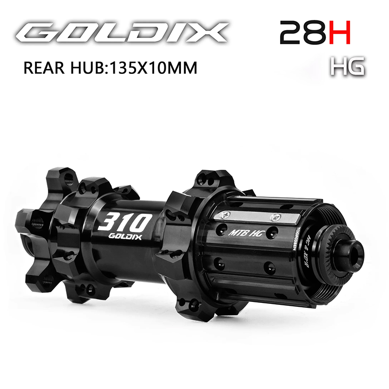 Bộ Hub GOLDIX M310 Ratchet 60t Hình Nón 28H - Phanh Đĩa 6 Ốc