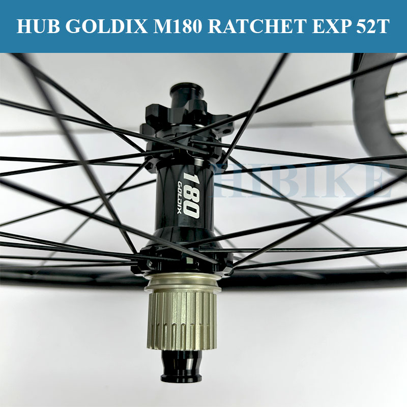 Bộ Hub GOLDIX M180 Ratchet EXP 52T – 28 Lỗ - Phanh Đĩa 6 Ốc