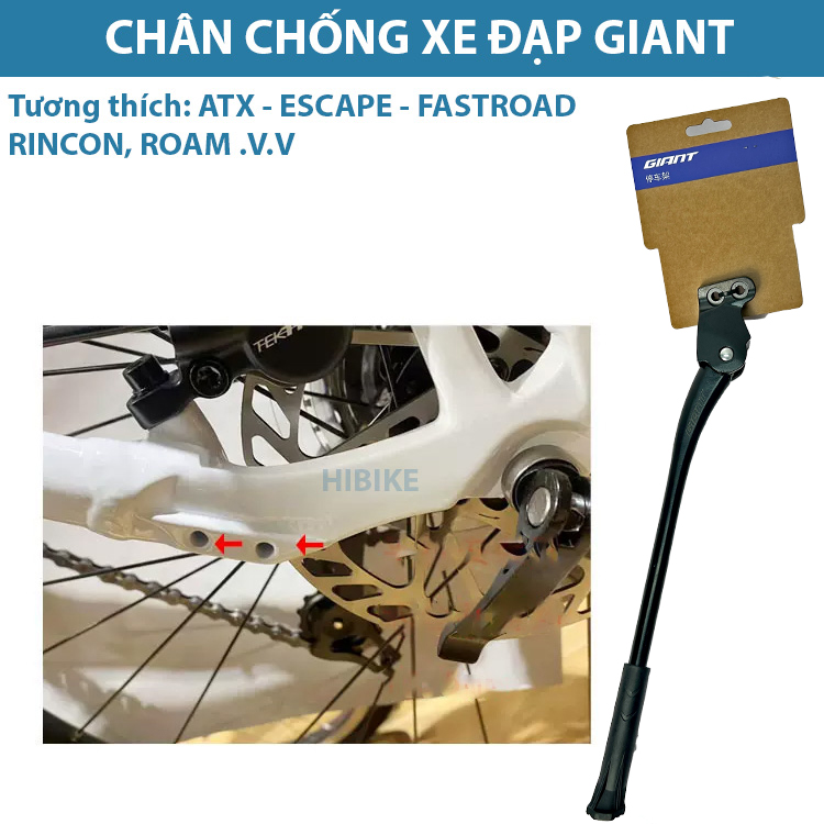 Chân chống gắn khung xe đạp GIANT ATX, ESCAPE, FASTROAD