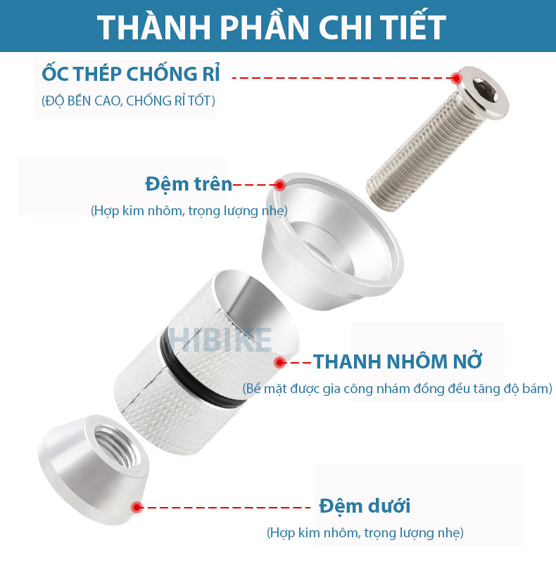 Chốt hoa thị xe đạp