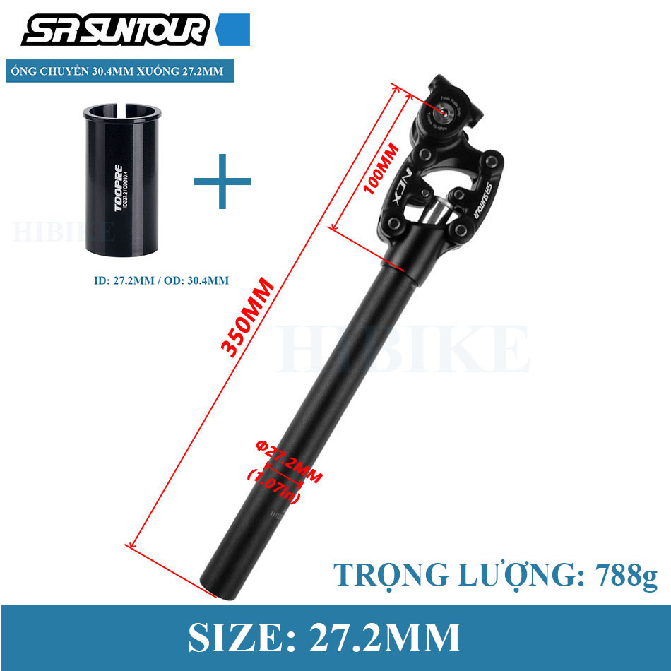 Cọc Yên Xe Đạp Giảm Xóc SUNTOUR NCX