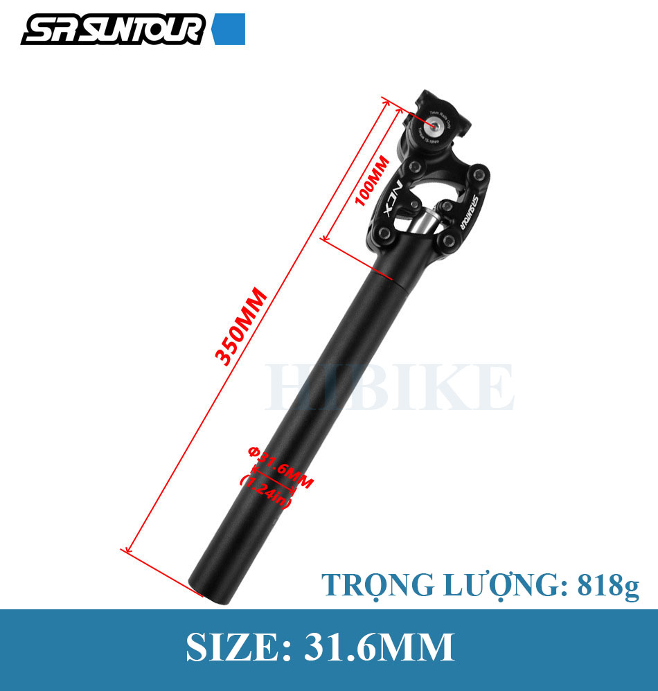 Cọc Yên Xe Đạp Giảm Xóc SUNTOUR NCX
