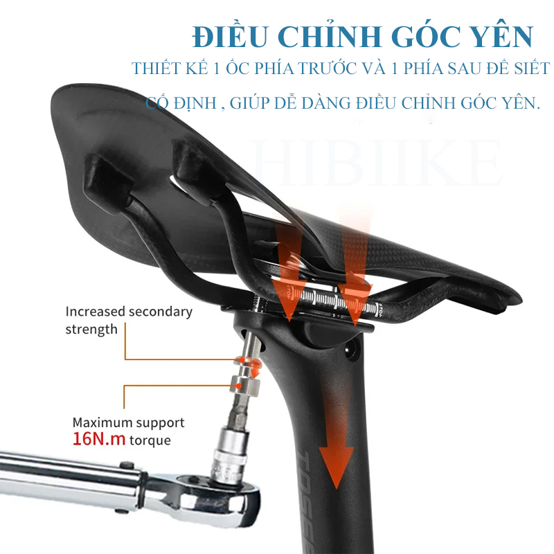 Cọc Yên Xe Đạp CARBON TOSEEK C60 ULTRA LIGHT