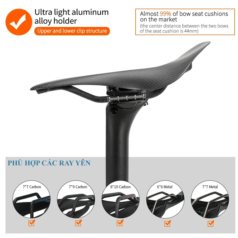 Cọc Yên Xe Đạp CARBON TOSEEK C60 ULTRA LIGHT