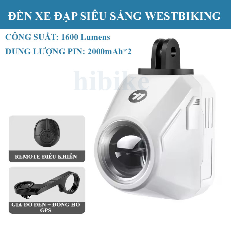 Đèn Xe Đạp Siêu Sáng 1600 Lumens WEST BIKING
