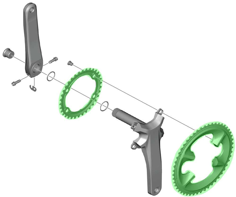 Bộ Đĩa Răng Rời SHIMANO 105 R7100 BCD 110MM
