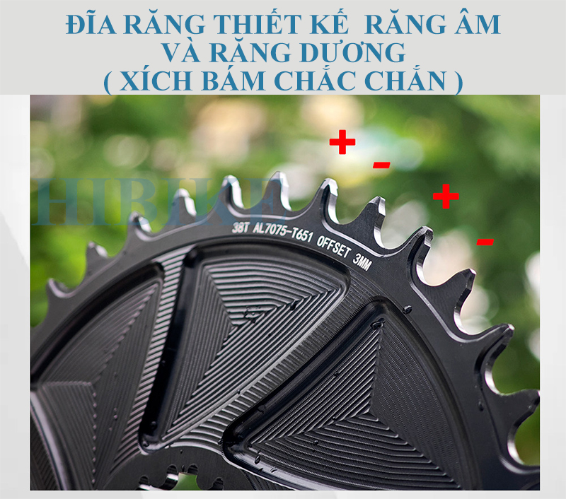 Đĩa Răng Nhôm Direct Mount Xe Đạp GOLDIX AL-T6 Offset 3mm