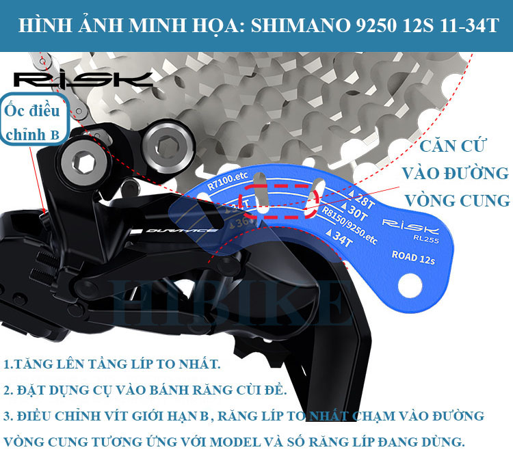 Dụng Cụ Điều Chỉnh Líp Xe Đạp Đua 12s RISK