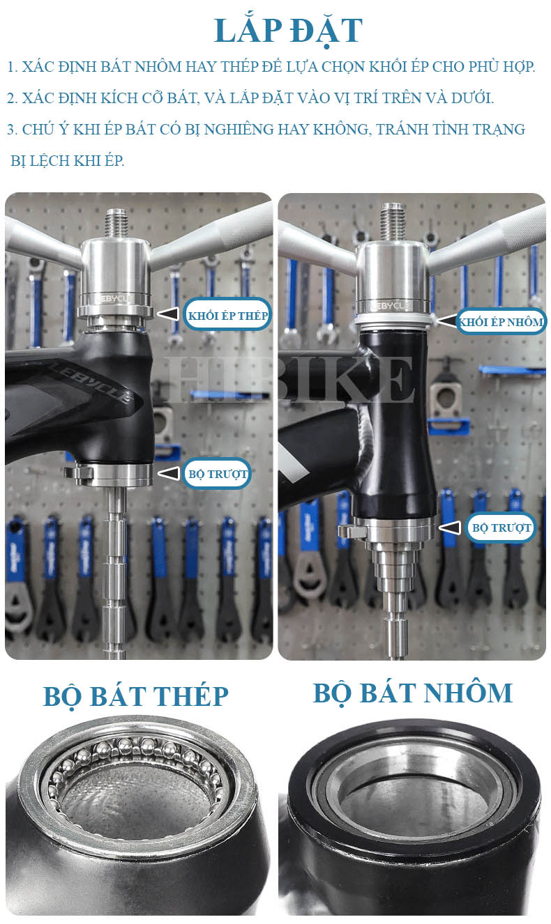 Dụng Cụ Ép Chén Cổ  Xe Đạp LEBYCLE PRO