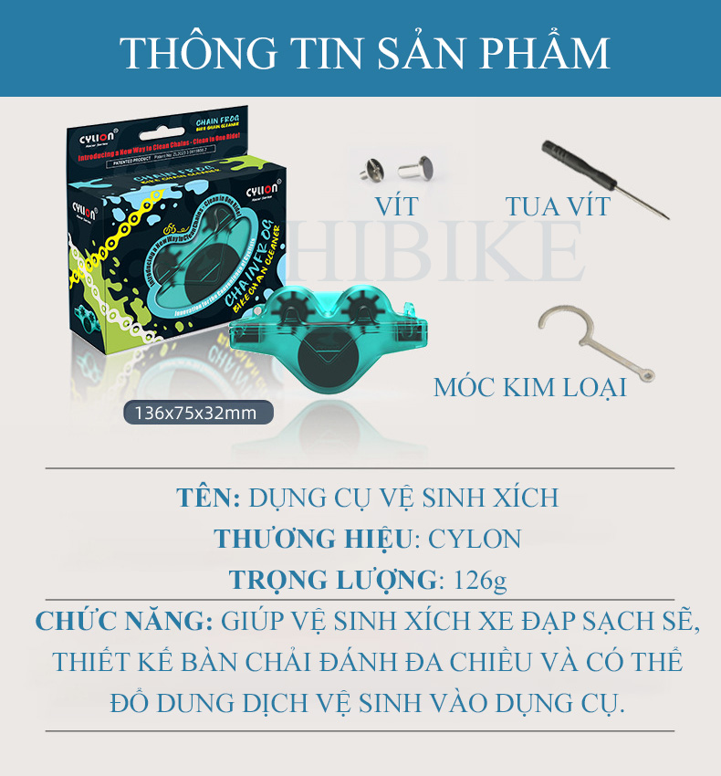 Dụng Cụ Vệ Sinh Xích Xe Đạp CYLION