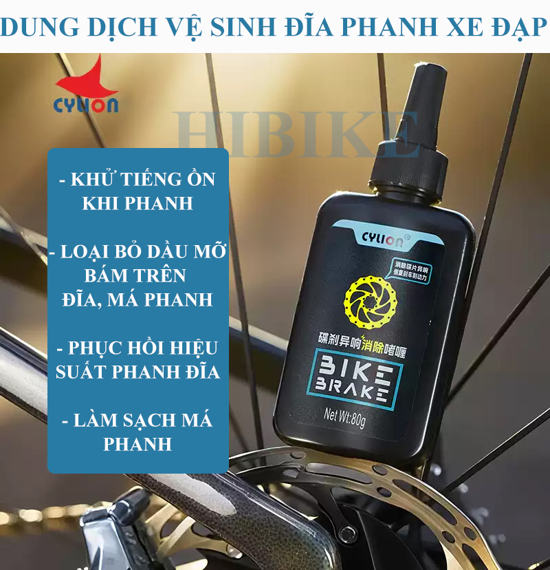 Dung Dịch Khử Tiếng ồn Đĩa Phanh Đĩa Xe Đạp Cylion 80g