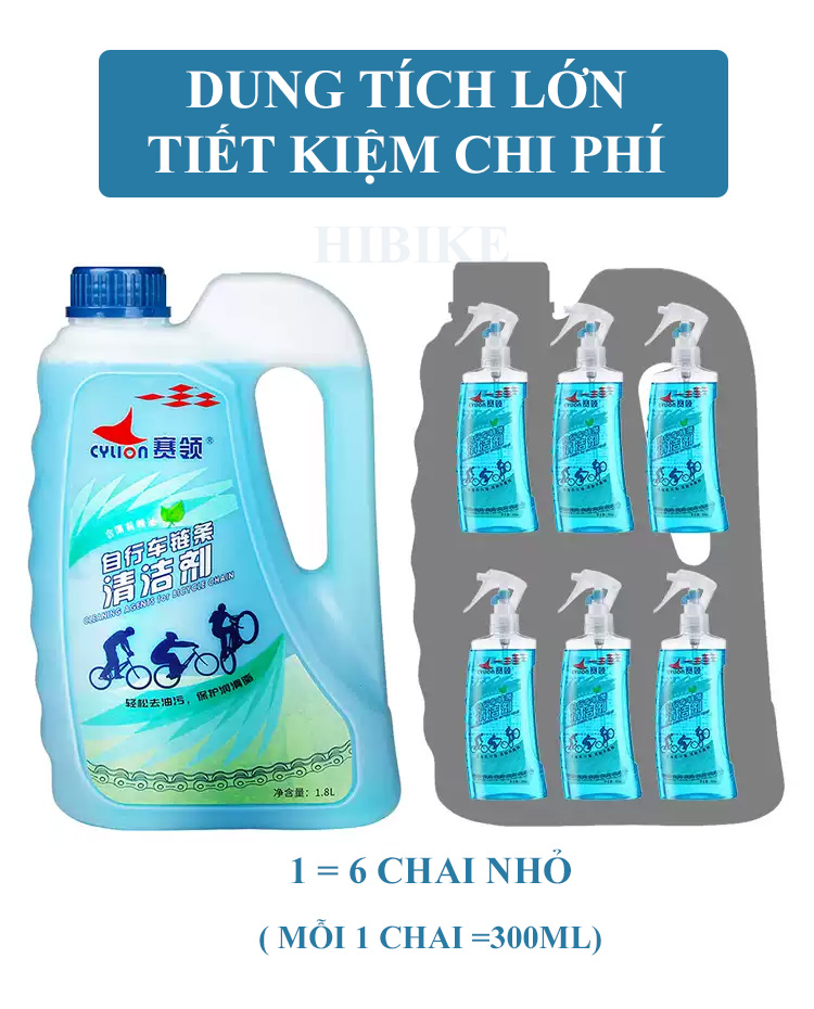 Nước Vệ Sinh Xích Líp Xe Đạp CYLION 1.8L