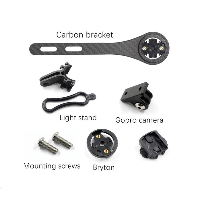 Giá bắt đồng hồ xe đạp gắn ghi đông liền pô tăng CARBON