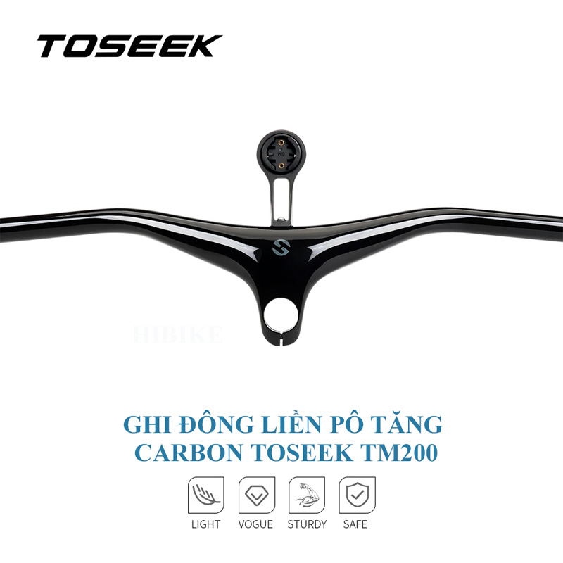Ghi Đông Xe Đạp MTB Liền Pô Tăng Âm Sườn CARBON TOSEEK TM200