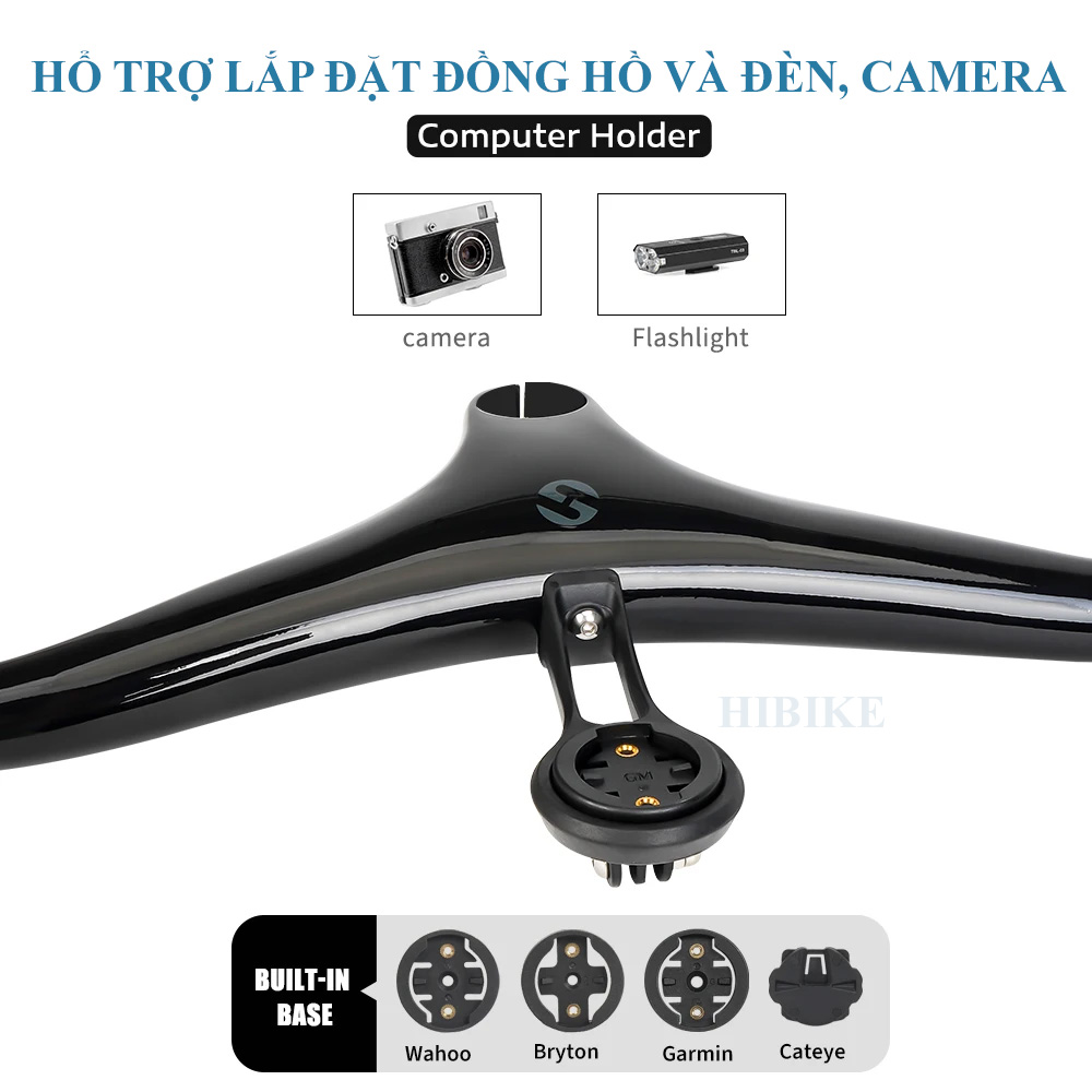 Ghi Đông Xe Đạp MTB Liền Pô Tăng Âm Sườn CARBON TOSEEK TM200
