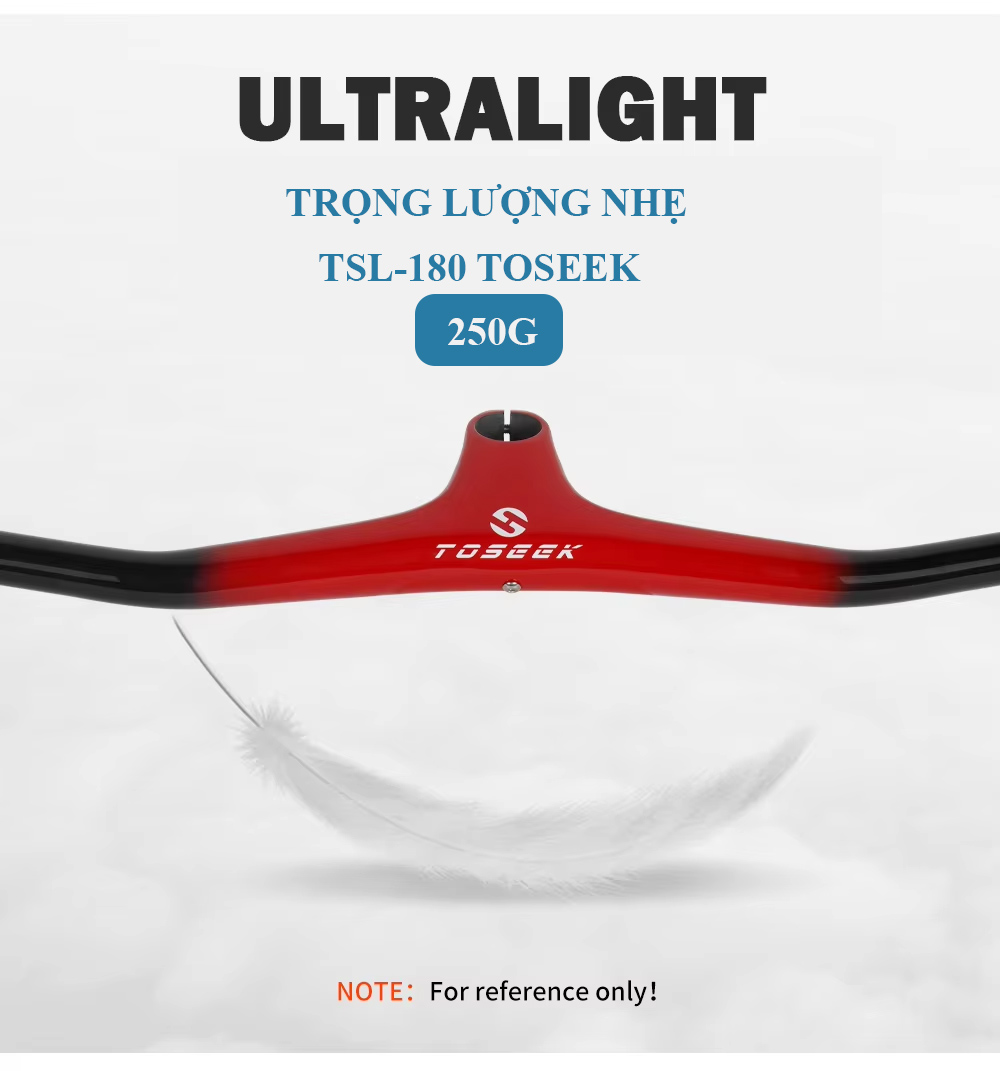 Ghi Đông Xe Đạp MTB Liền Pô Tăng CARBON TOSEEK TSL180