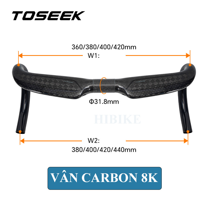 Ghi Đông Xe Đạp Đua CARBON TOSEEK TR2000