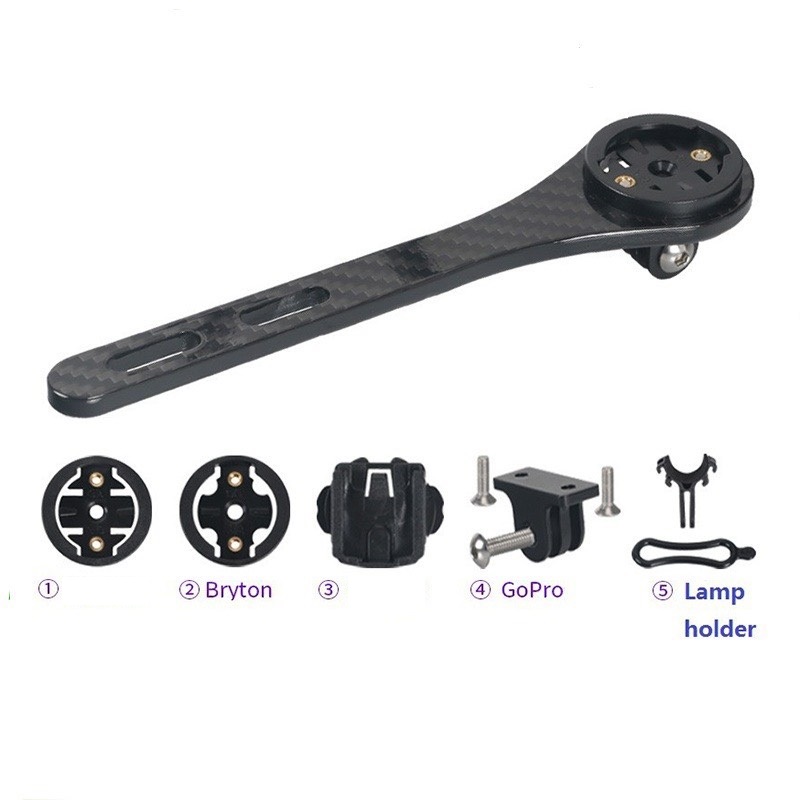 Giá bắt đồng hồ xe đạp gắn ghi đông liền pô tăng CARBON