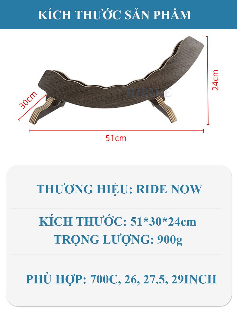 Chân Chống Gỗ Dựng Xe Đạp RIDE NOW