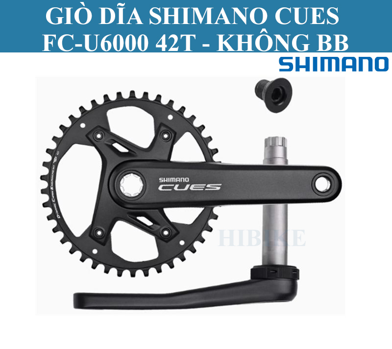 Bộ Giò Dĩa Xe Đạp SHIMANO CUES FC-U6000 42T