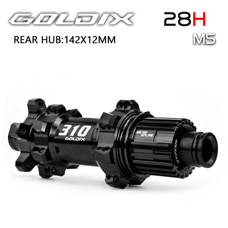 Bộ Hub GOLDIX M310 Ratchet 60t Hình Nón 28H - Phanh Đĩa 6 Ốc