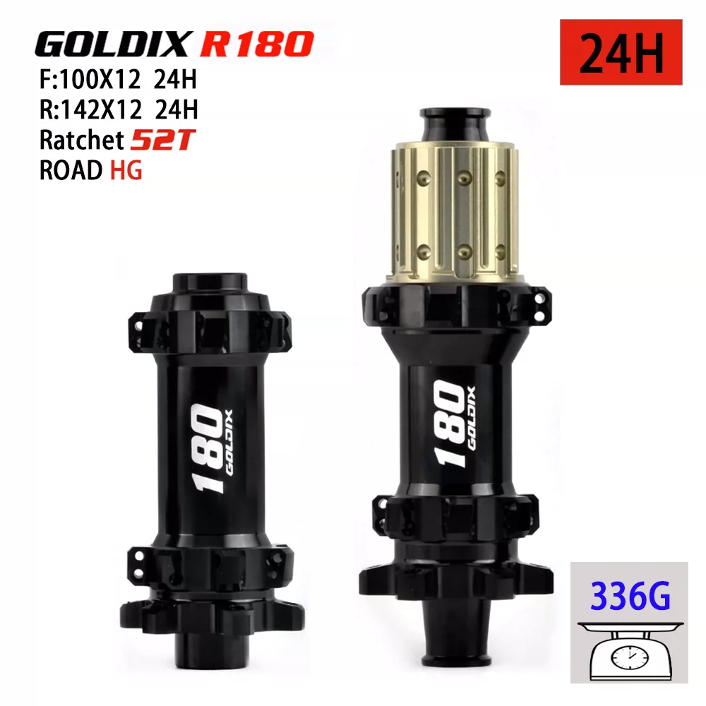 Bộ Hub GOLDIX R180 Ratchet EXP 52T – 24 Lỗ - Phanh Đĩa 6 Ốc
